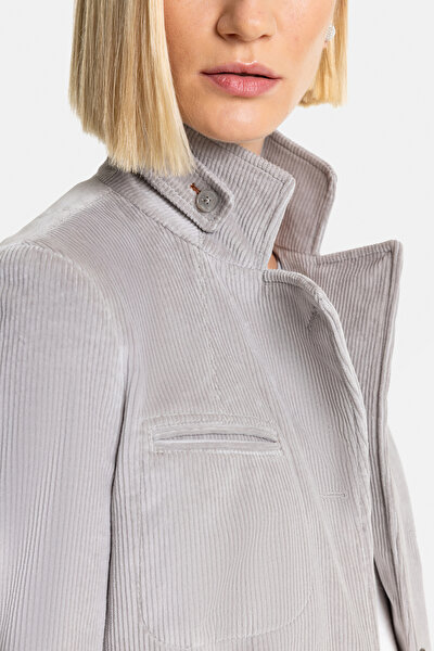 GREY UPRIGHT COLLAR JACKET 4