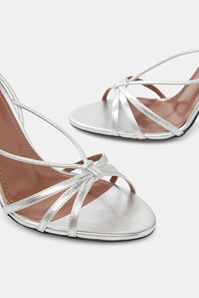 SILVER LEATHER SHOES 5