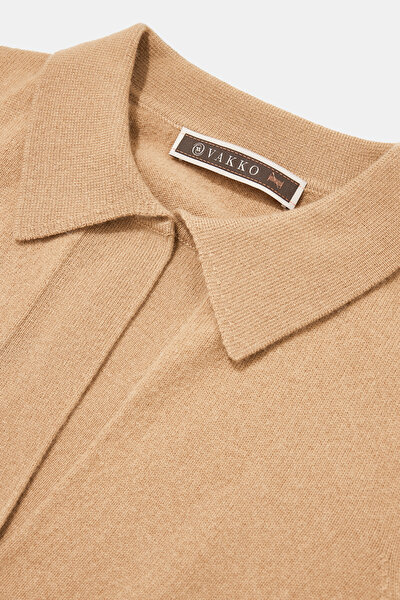 CAMEL POLO NECK TRICOT 8