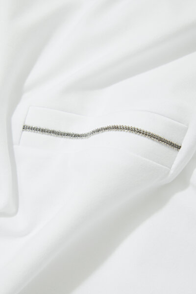 WHITE BASIC / ROUND NECKLINE SHORT SLEEVE TSHIRT 8