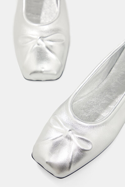 SİLVER FLAT SHOES 4