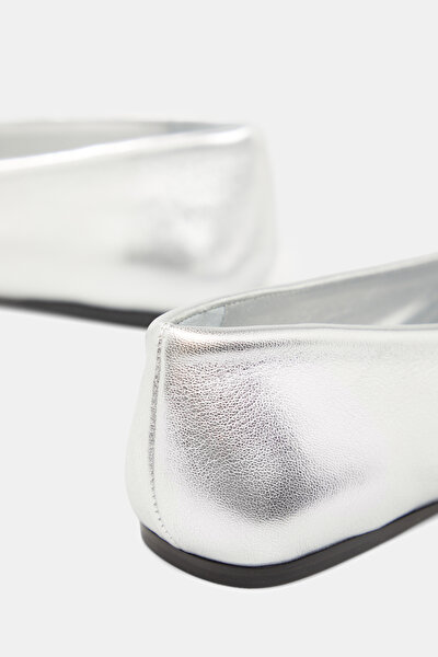 SİLVER FLAT SHOES 5