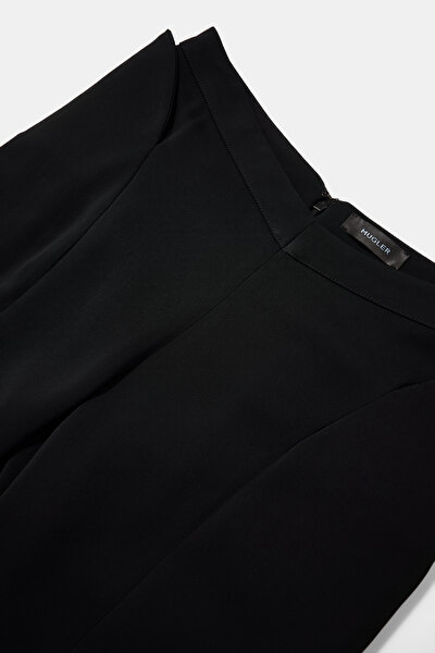 BLACK SKINNY LEG CREPE TROUSERS 3