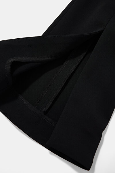 BLACK SKINNY LEG CREPE TROUSERS 4