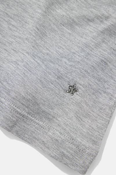 AÇIK GRİ O YAKA UZUN KOLLU T-SHİRT 8