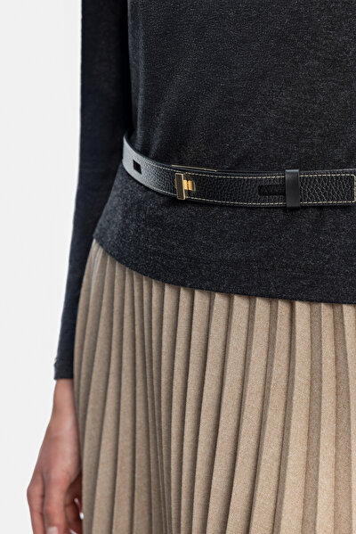 ANTHRACITE MIDI SKIRT 4