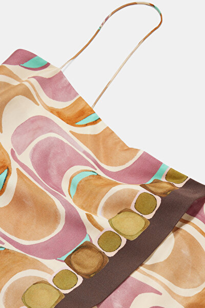 BROWN DESIGN FILLED MINI DRESS 5