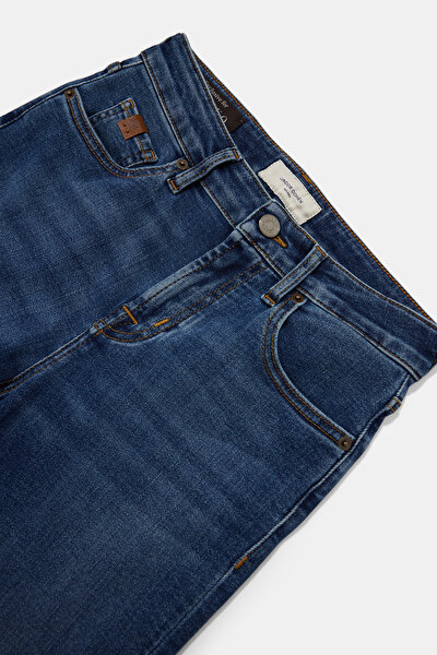MAVİ DAR PAÇA DENIM PANTOLON 3