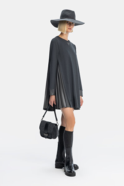 ANTHRACITE LONG SLEEVE DRESS 4