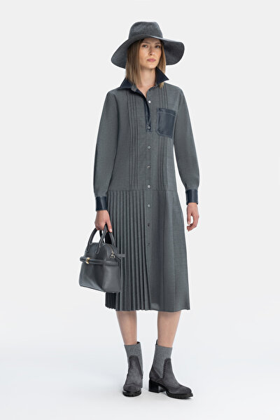 NAVY BLUE LONG SLEEVE DRESS 4