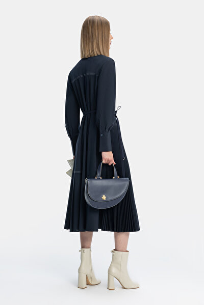 NAVY BLUE LONG SLEEVE DRESS 3