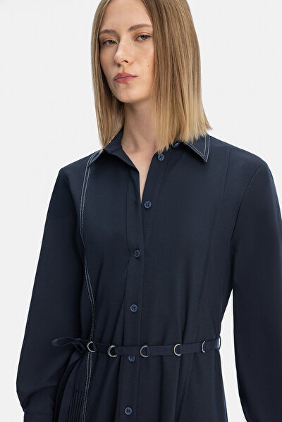 NAVY BLUE LONG SLEEVE DRESS 4
