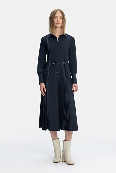 NAVY BLUE LONG SLEEVE DRESS 5