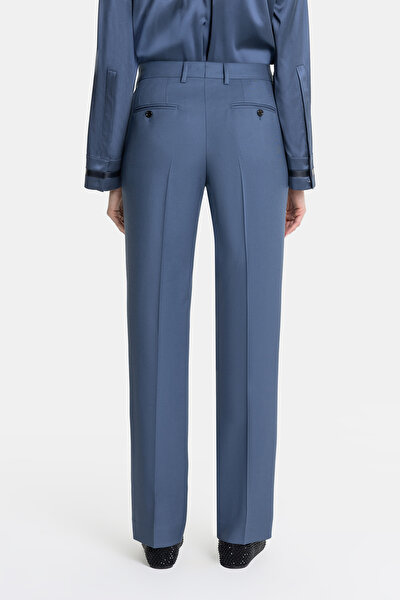BLUE STRAIGHT CUT TROUSERS 4