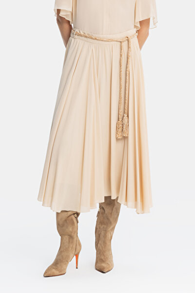 BEIGE MIDI SKIRT 3