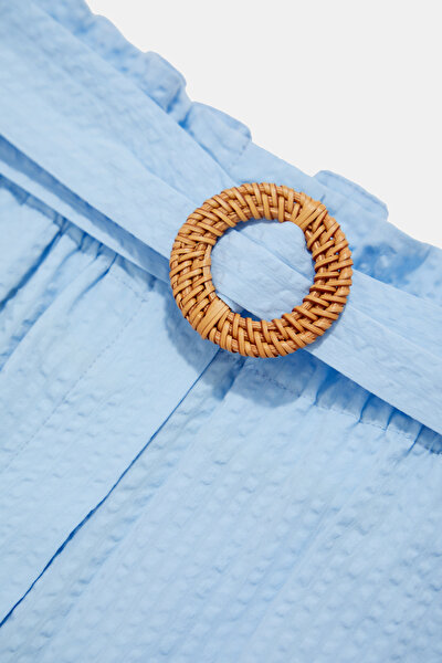 LIGHT BLUE TEXTURED SHORT BERMUDA 3