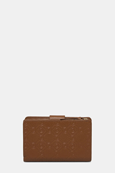 TAN MONOGRAM LEATHER WALLET 3