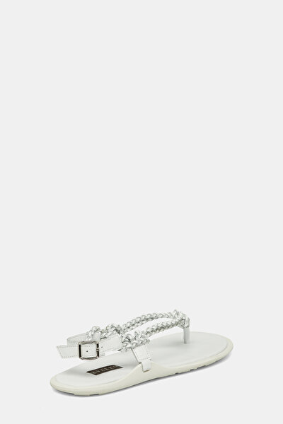 WHITE LEATHER SANDALS 3