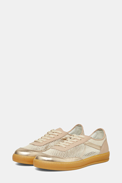BEIGE LEATHER SNEAKER KADIN 3