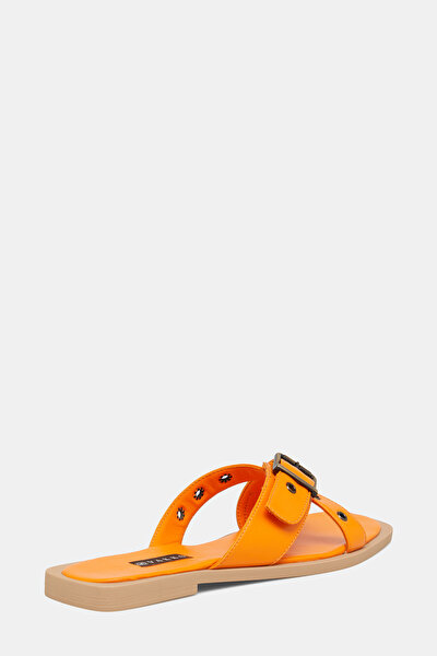 ORANGE LEATHER SLIPPER 3