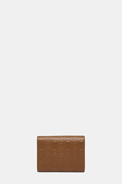 TAN MONOGRAM LEATHER WALLET 3