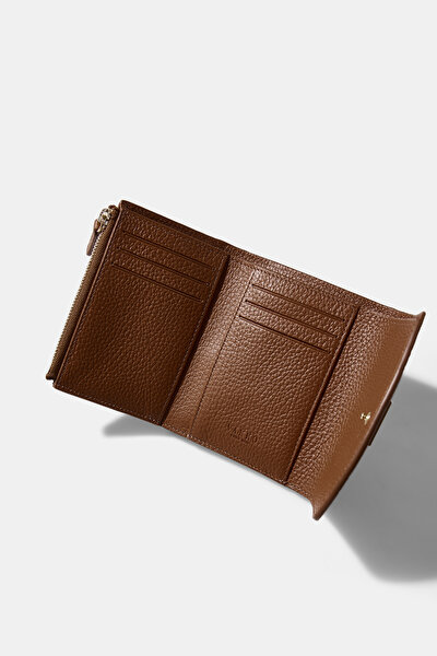 TAN MONOGRAM LEATHER WALLET 4
