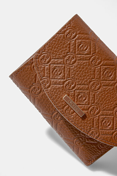TAN MONOGRAM LEATHER WALLET 5