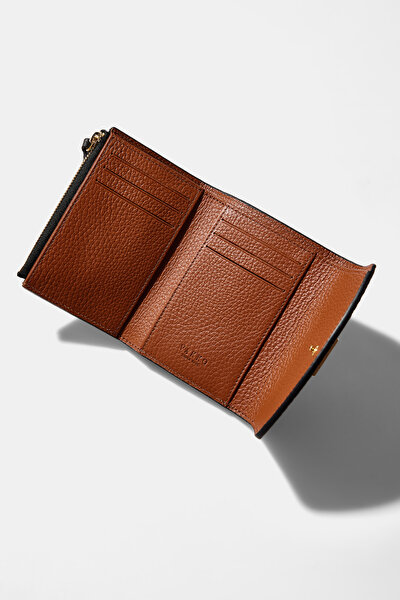 TAN MONOGRAM LEATHER WALLET 4