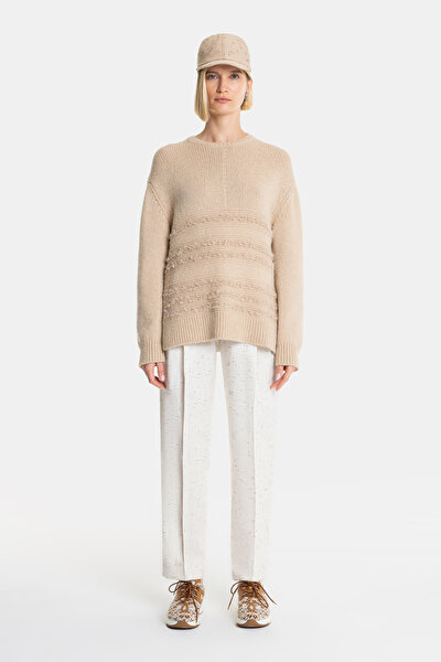 BEIGE BASIC / ROUND NECKLINE TRICOT 3