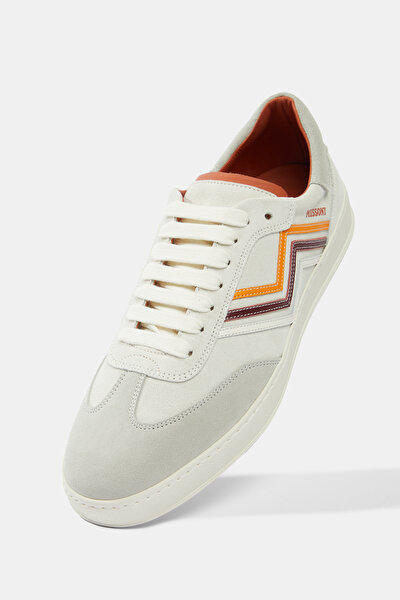 EKRU DERİ SNEAKER 4