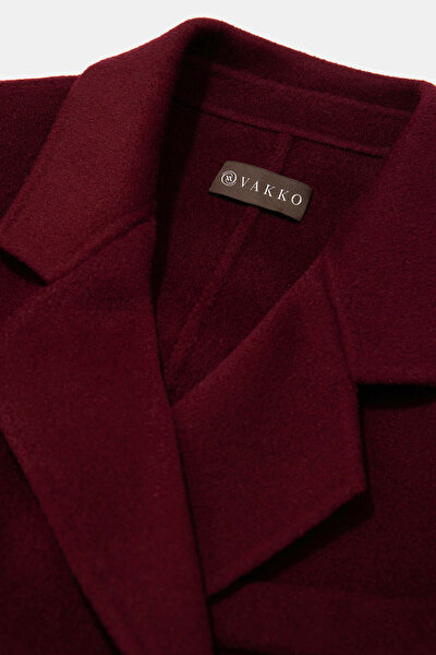 MAROON REEFER JACKET 3