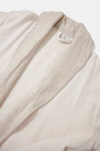 UNISEX MONOGRAM NAKIŞLI BORNOZ 3
