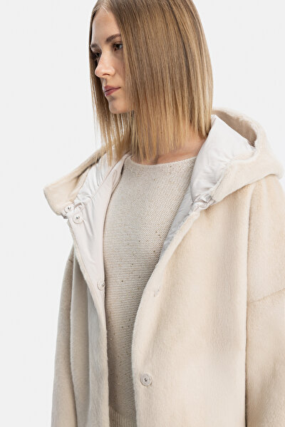 Vakko Women Ecru Eco Fur
