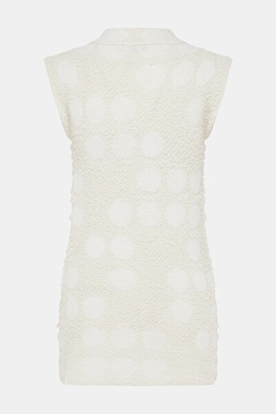ECRU BASIC / ROUND NECKLINE SLEEVELESS BLOUSE 8