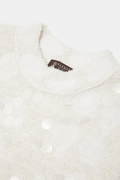 ECRU BASIC / ROUND NECKLINE SLEEVELESS BLOUSE 9