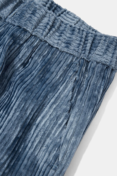 INDIGO WIDE LEG TROUSERS 8