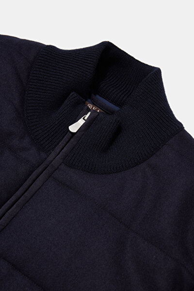 NAVY BLUE WOOL COAT 10