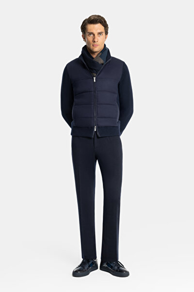 NAVY BLUE WOOL COAT 4