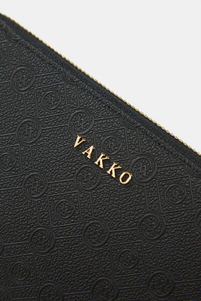 BLACK MONOGRAM WALLET 5
