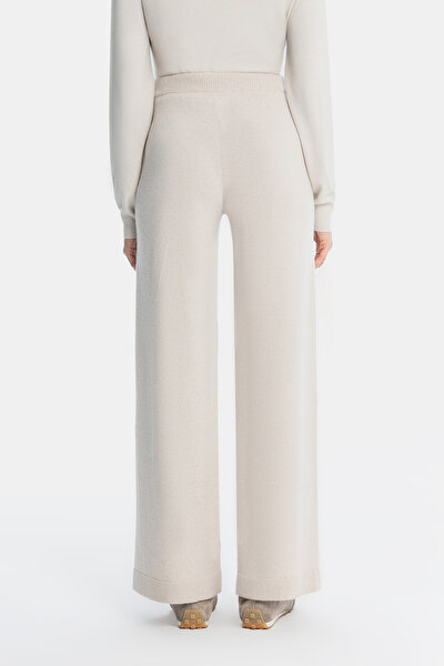BEIGE WIDE LEG TROUSERS 3