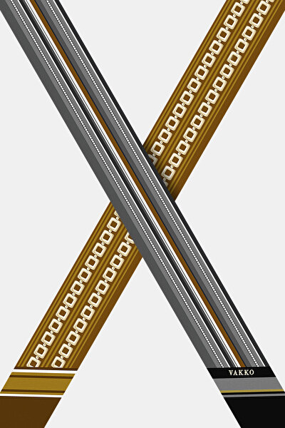 GEOMETRİK DESENLİ TWILL İPEK FULAR 3