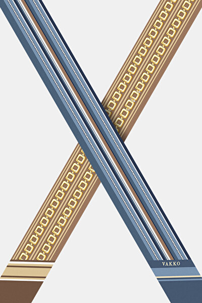 GEOMETRİK DESENLİ TWILL İPEK FULAR 3