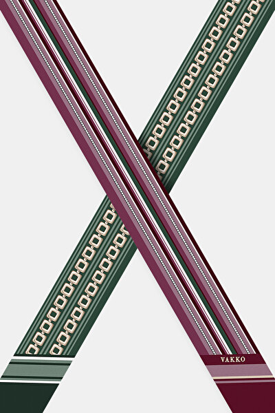 GEOMETRİK DESENLİ TWILL İPEK FULAR 3