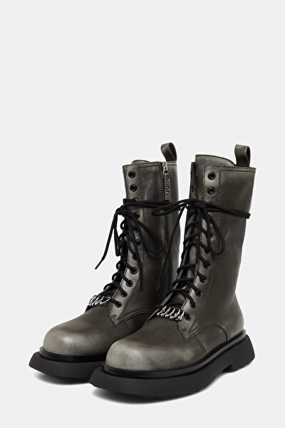 GREY LEATHER BOOT 3