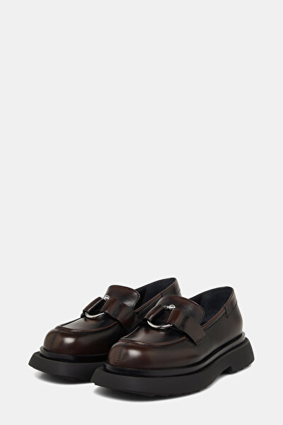 KAHVE DERİ LOAFER 3