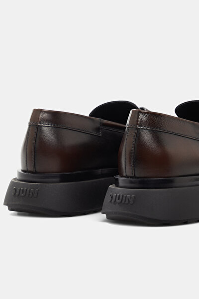 KAHVE DERİ LOAFER 5