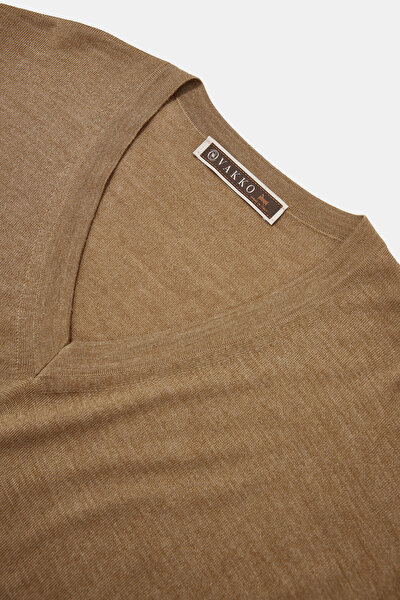 CAMEL V NECK TRICOT 3