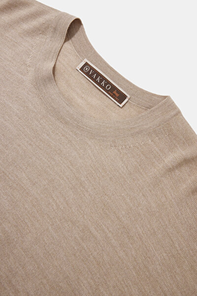BEIGE BASIC / ROUND NECKLINE TRICOT 3