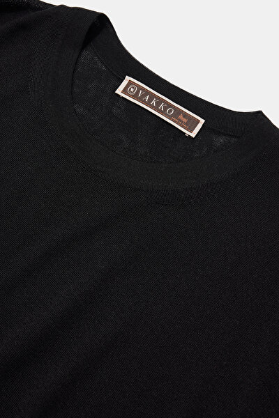 BLACK BASIC / ROUND NECKLINE TRICOT 3
