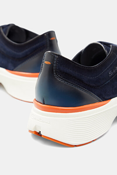 NAVY BLUE LEATHER SHOE 5